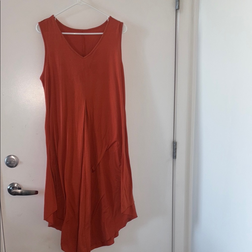 SHEIN Asymmetrical Orange Dress